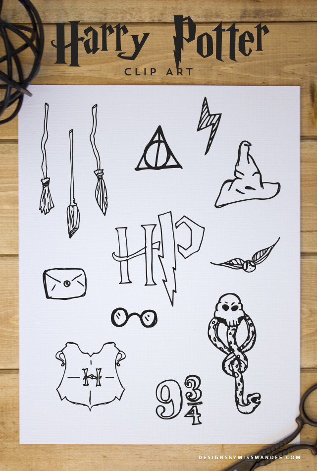Drawing Easy Harry Potter Harry Potter Clip Art Printables Graphics Harry Potter Clip