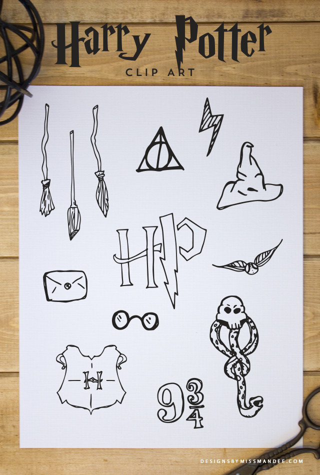 Drawing Easy Harry Potter Harry Potter Clip Art Printables Graphics Harry Potter Clip