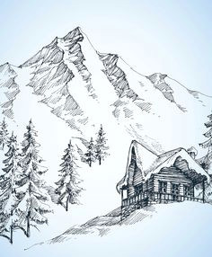 Drawing Easy Hut 617 Best Mountain Sketch Images In 2019 Charts Drawings Mountain