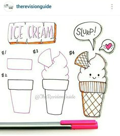 Drawing Easy Ice Cream 1127 Best Fancy Doodles Images Kid Drawings Learn Drawing Step