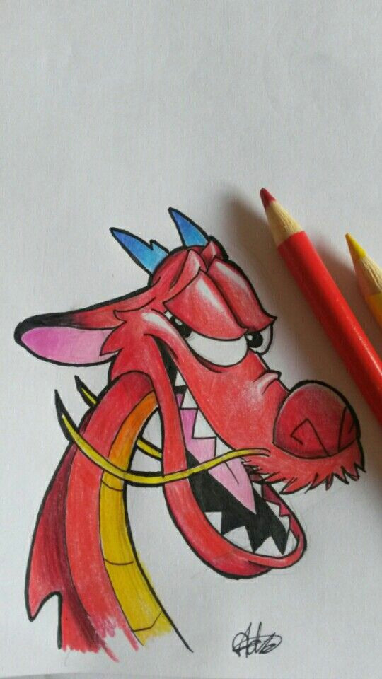 Drawing Easy Mulan Mushu Drawing Disney Disneydrawing Mushu Mulan Disneycharacter