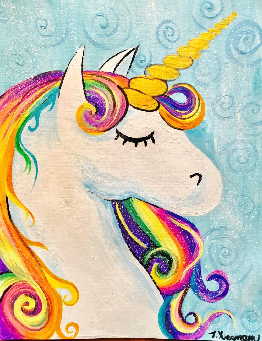 Drawing Easy Rainbow How to Paint A Rainbow Unicorn Easy Kids Painting Ideas