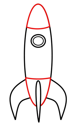 Drawing Easy Rocket Drawing A Cartoon Rocket