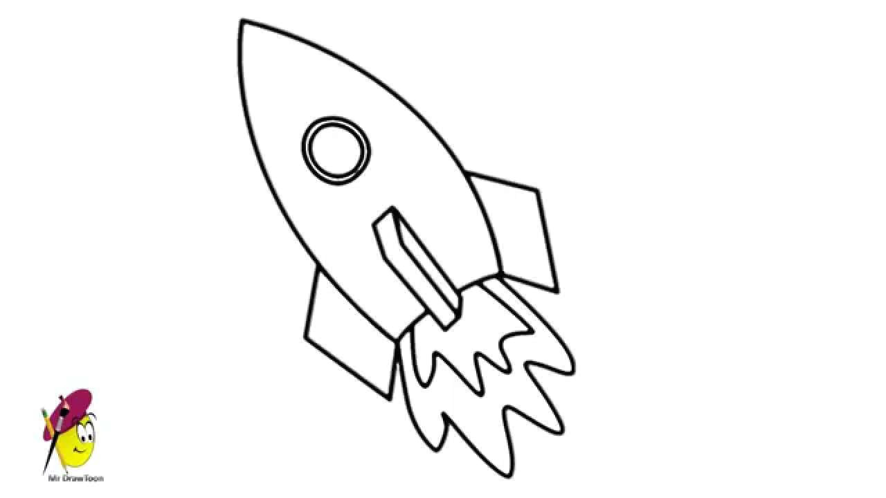 Drawing Easy Rocket Easy Space Ship How to Draw Space Ship Youtube