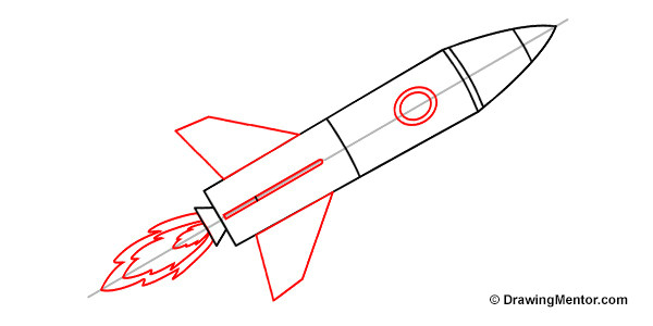 Drawing Easy Rocket How to Draw A Rocket Ship Tutorial