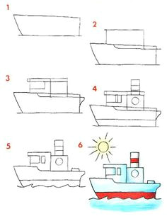 Drawing Easy Ship 121 Best Art Draw Transportation Land See Air Images Print