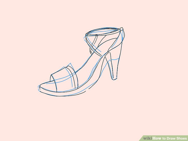 Drawing Easy Shoes How to Draw Shoes with Pictures Wikihow