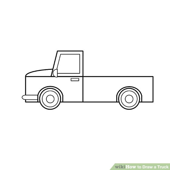 Drawing Easy Truck 2 Easy Ways to Draw A Truck with Pictures Wikihow