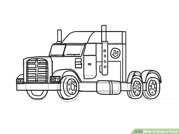 Drawing Easy Truck 2 Easy Ways to Draw A Truck with Pictures Wikihow