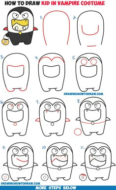 Drawing Easy Vampire 332 Best How to Draw Kawaii Images In 2019 Learn to Draw Cute