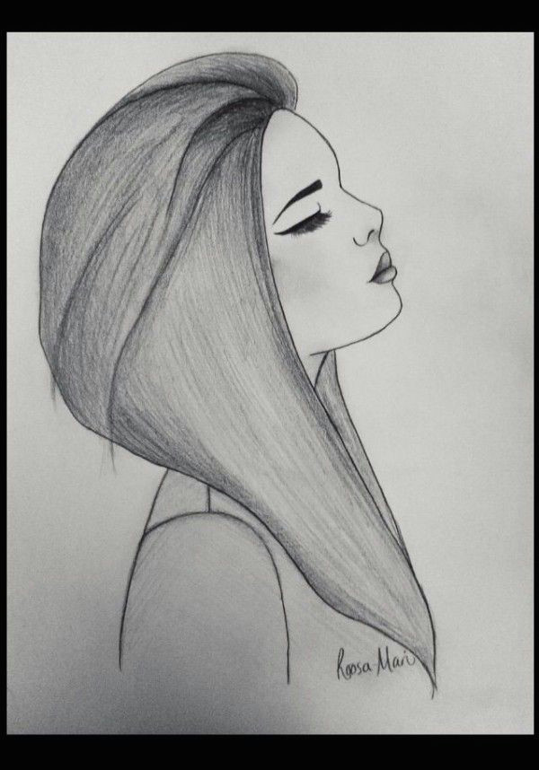 Drawing Easy Wala Sad Girl Drawing by Roosa Mari Credit Due to Website Inspireleads