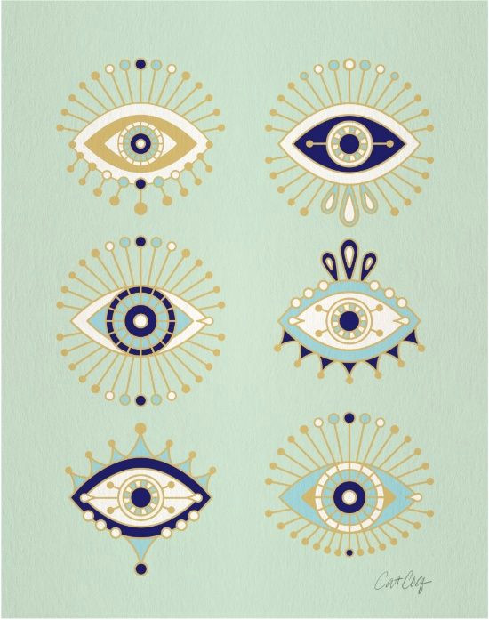 Drawing Evil Eyes Evil Eye Collection Art Print Od Pinterest Arte Illustration