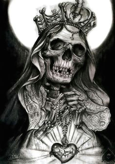 Drawing Evil Skulls by Alex Gotza Blogging In 2018 Pinterest Tattoos Santa Muerte