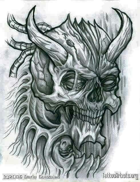 Drawing Evil Skulls Pin by Jon Beard On Skulls and Shit Skull Art Tattoos Tattoo