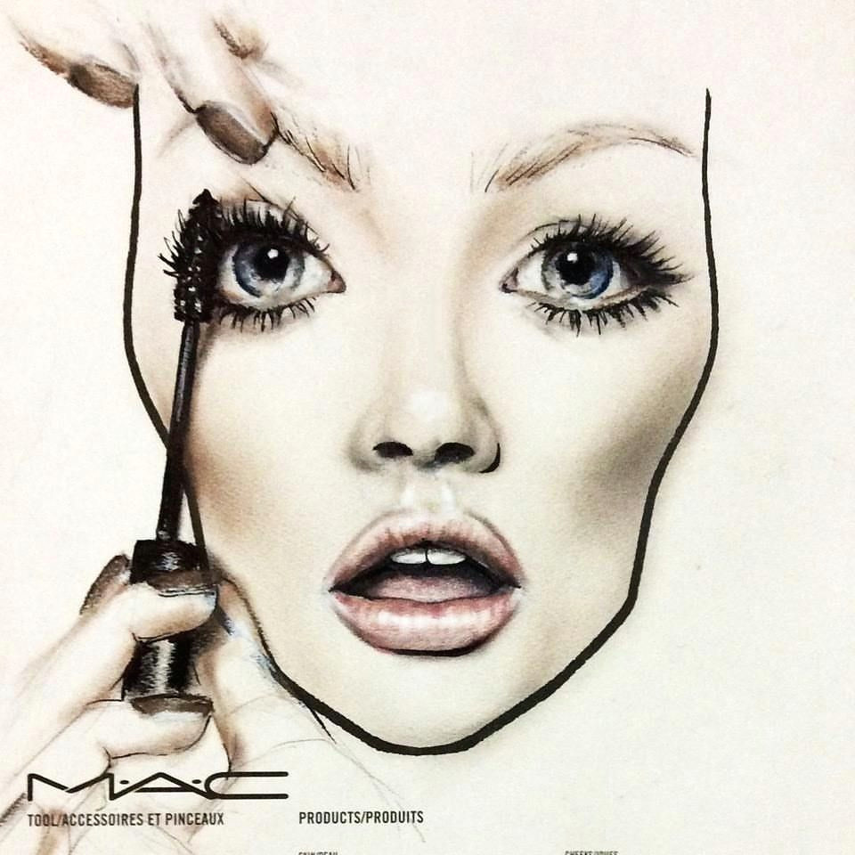 Drawing Eye Makeup On Hand Mac Face Chart Make Up It S Beautiful Mac Face Charts Makeup