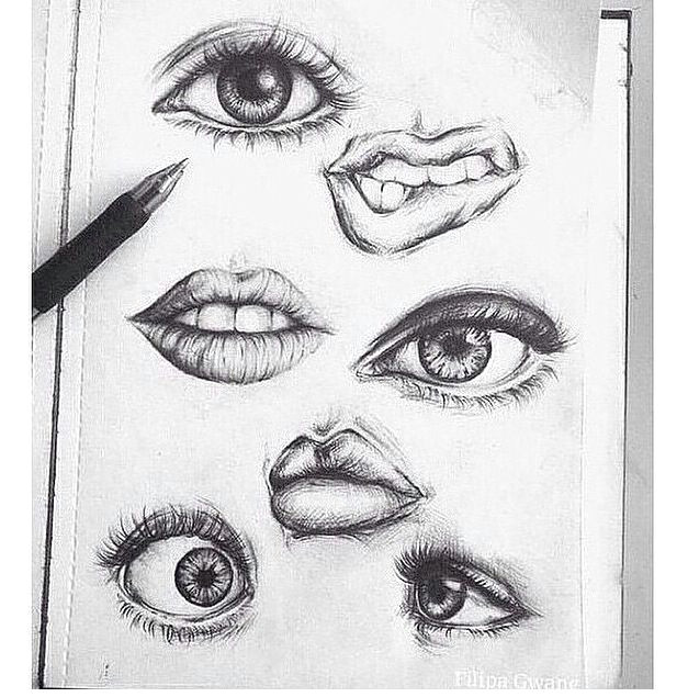 Drawing Eye Nose Mouth Pin by Candy On A R T Pinterest Drawings Pencil Drawings and