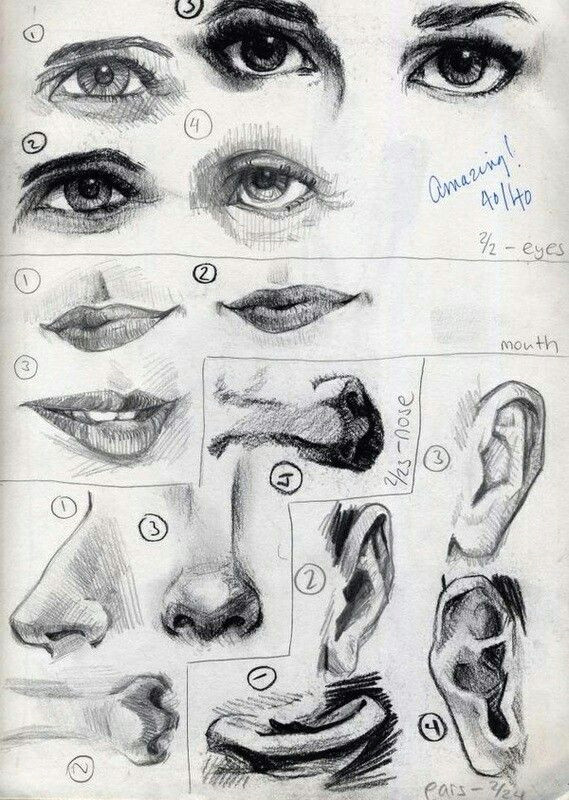 Drawing Eye Nose Mouth Pin by Yugeshwor Koirala On Art Draw Art Painting