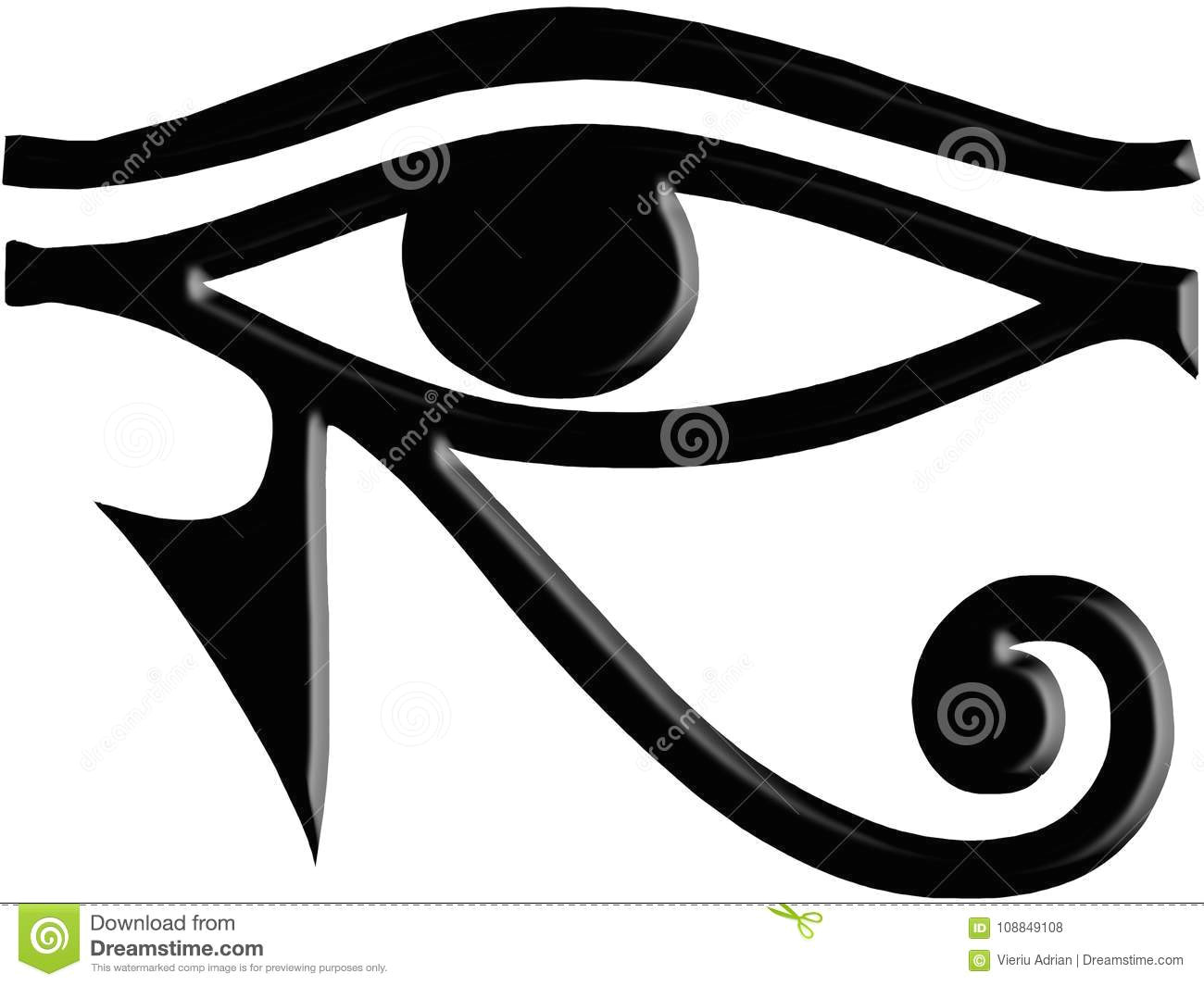 Drawing Eye Of Horus Eye Of Horus Egyptian Symbol Stock Illustration Illustration Of