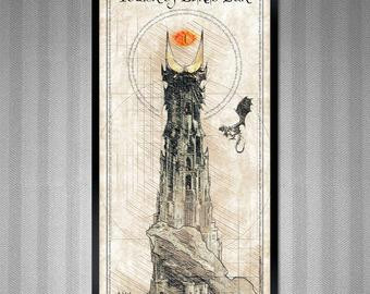 Drawing Eye Of Sauron Lotr Art Etsy