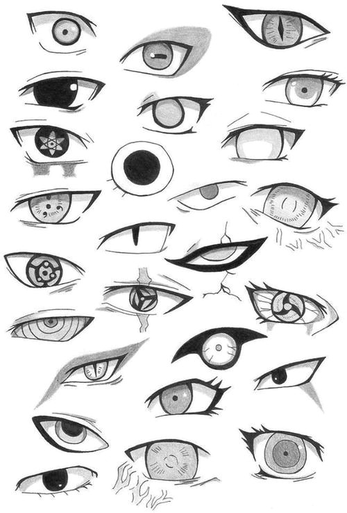 Drawing Eye Styles Naruto Naruto Pinterest Naruto Manga and Naruto Eyes