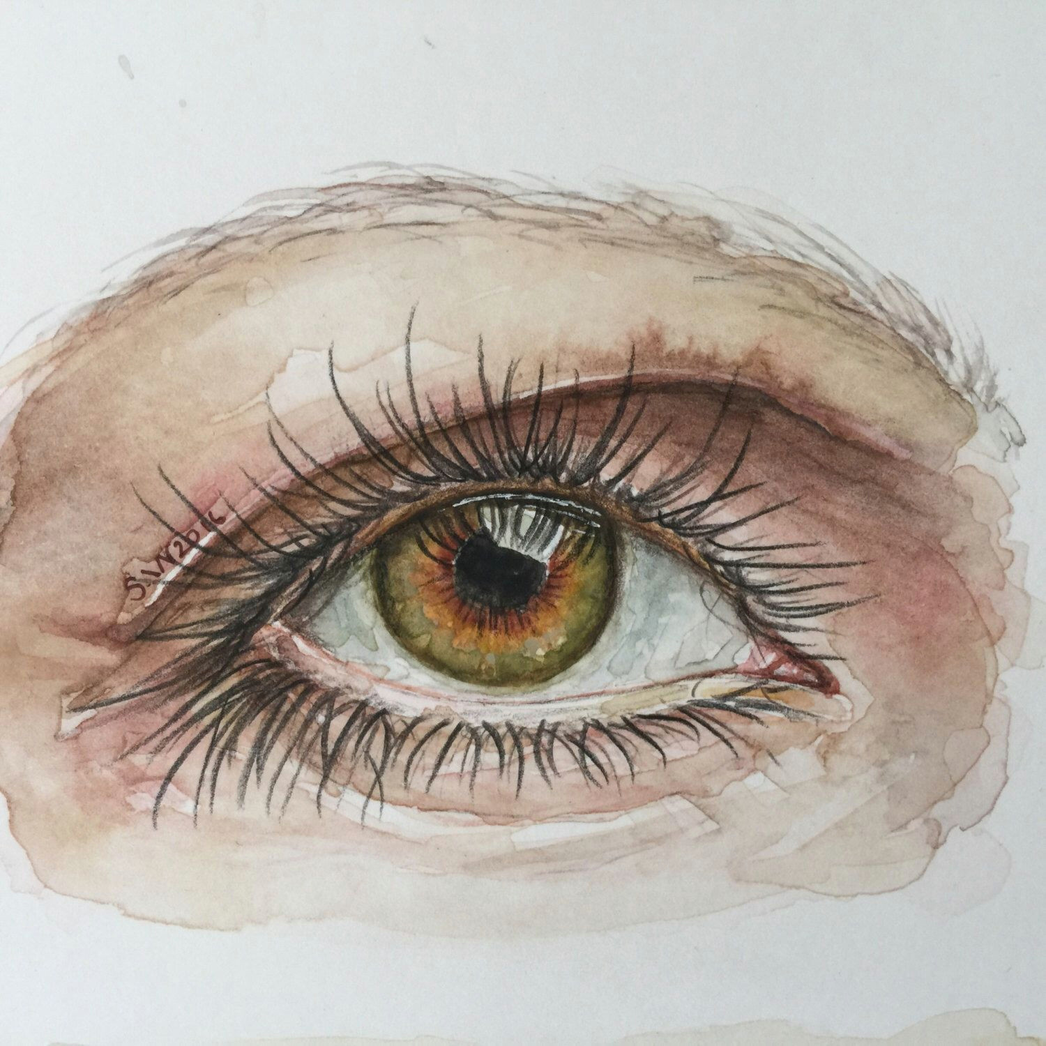 Drawing Eye Watercolor A Personal Favorite From My Etsy Shop Https Www Etsy Com Listing