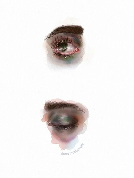 Drawing Eye Watercolor Auroradefiore On Ig A Tags Art Watercolor Draw Eyes Aesthetic