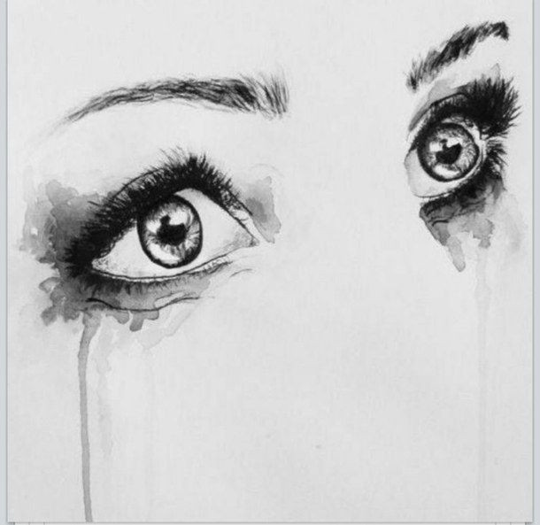 Drawing Eye Watercolor My Mascara is Running Art Pinterest Drawings Art and