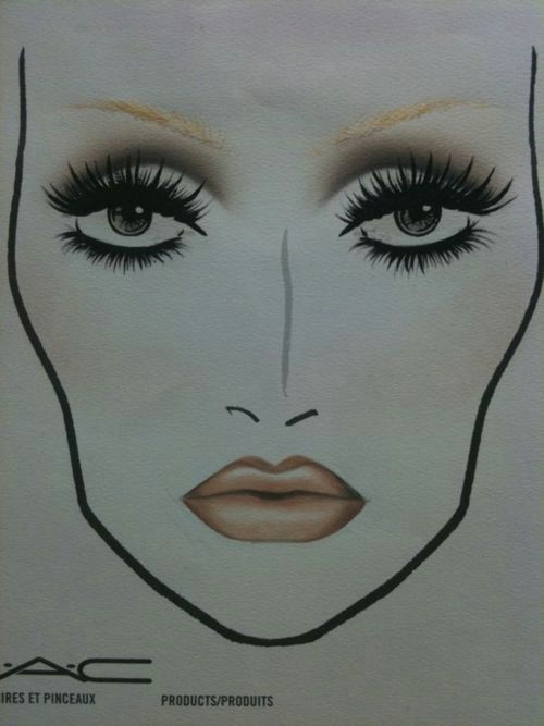 Drawing Eyes Chart Mac Face Chart 60 S Doll Eyes Look I Love This Makeup