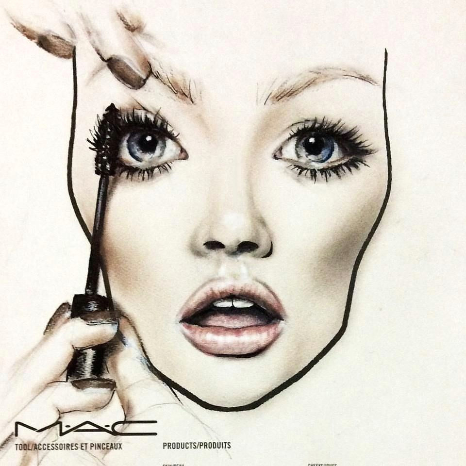 Drawing Eyes Chart Mac Face Chart by Amalia Bot Lash Mac Face Charts Makeup Face