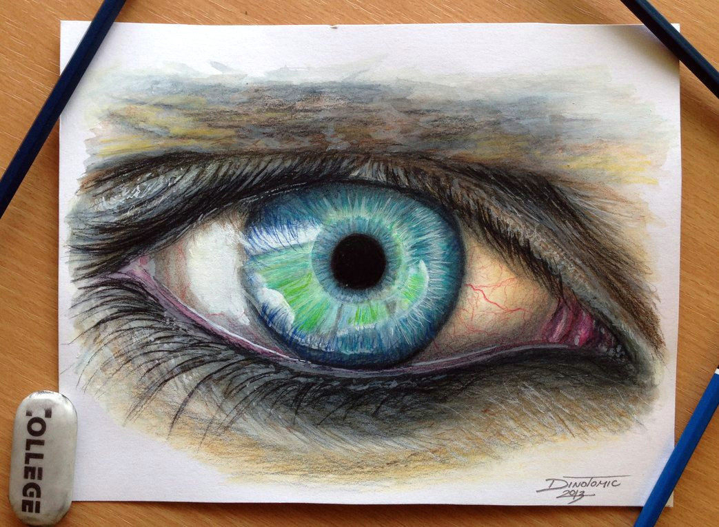 Drawing Eyes Colored Pencil Eye Color Pencil Drawing by atomiccircus On Deviantart In Your