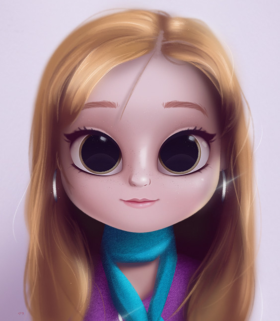Drawing Eyes for Dolls Cartoon Portrait Digital Art Digital Drawing Digital Painting