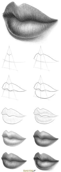 Drawing Eyes In 3 4 View 88 Best Drawings Of Lips Images Drawing Faces Drawing Techniques