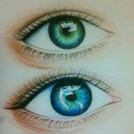 Drawing Eyes In Colour Practicing Eyes with Colour Pencil Art Sketches Pinterest Art