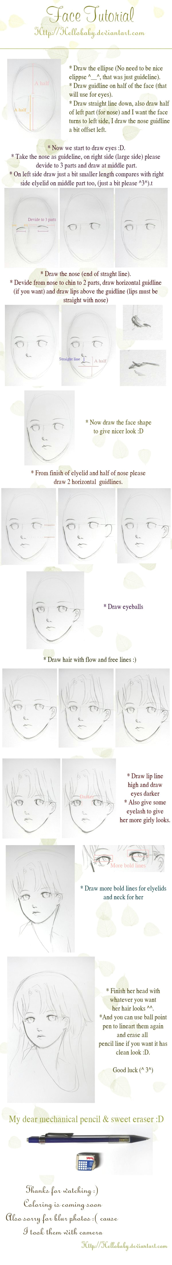 Drawing Eyes Line Face Tutorial by Hellobaby On Deviantart How to Draw Anime Face