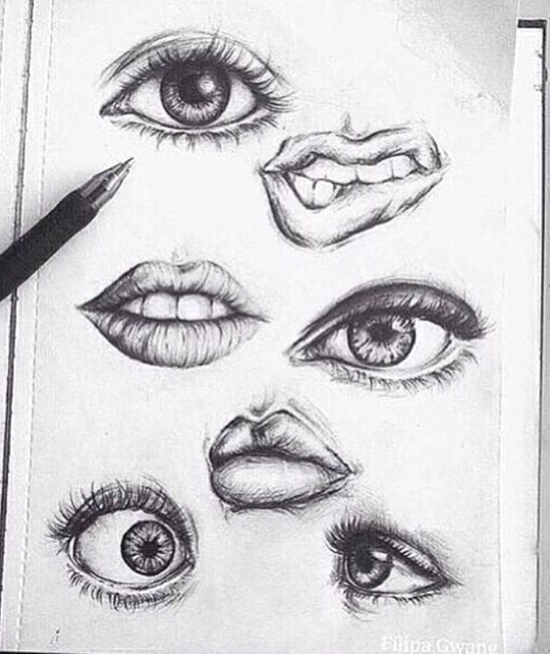 Drawing Eyes Nose Lips Cool and Creative Zeichnung Ideen Fur Jugendliche Creative Ideen