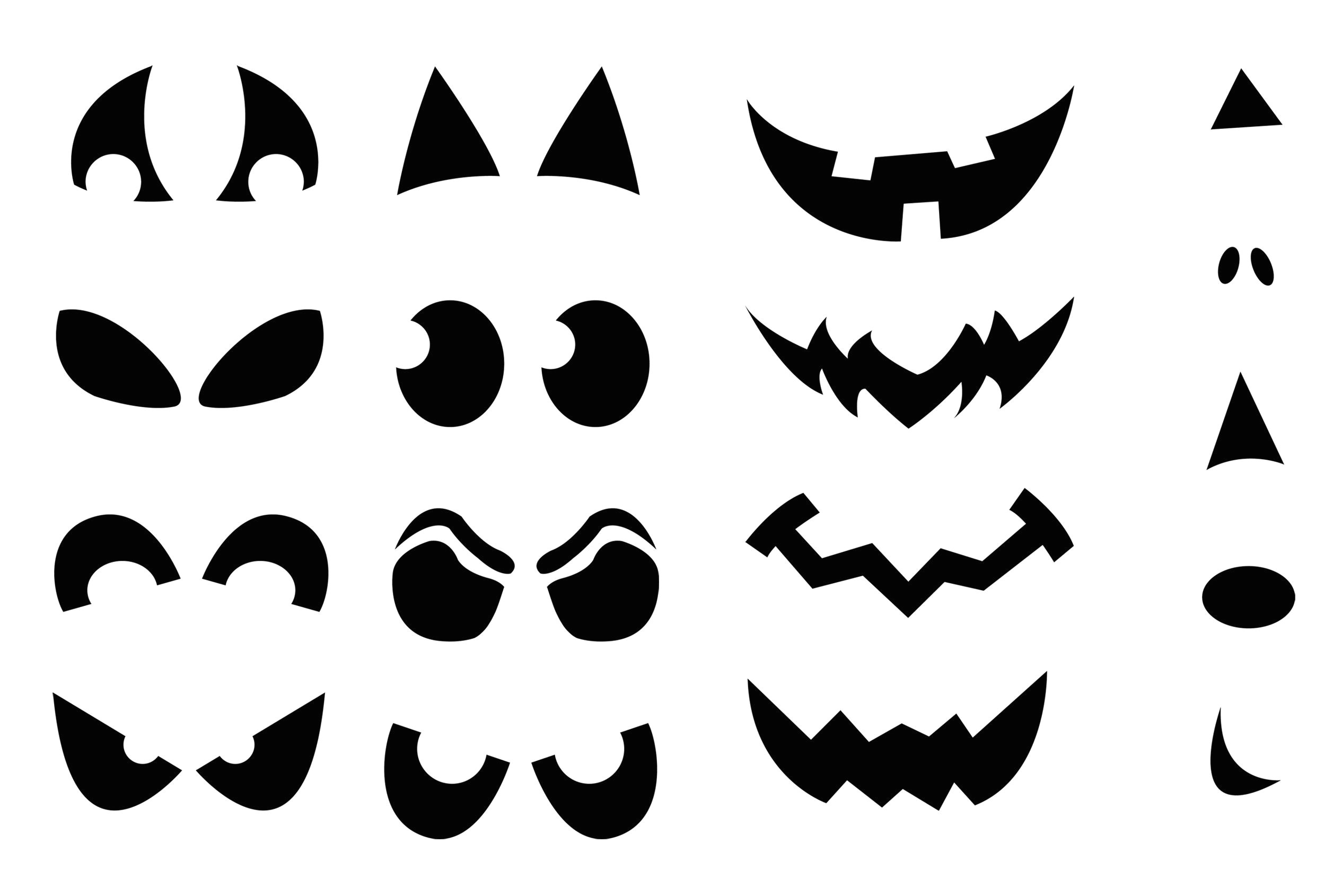 Drawing Eyes On A Pumpkin Shapes for Ghost Eye Cutouts after the Face is Picked Out Cut Out