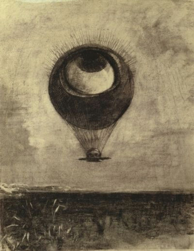 Drawing Eyes On Balloons the Eye Like A Strange Balloon Mounts towards Infinity Odilon