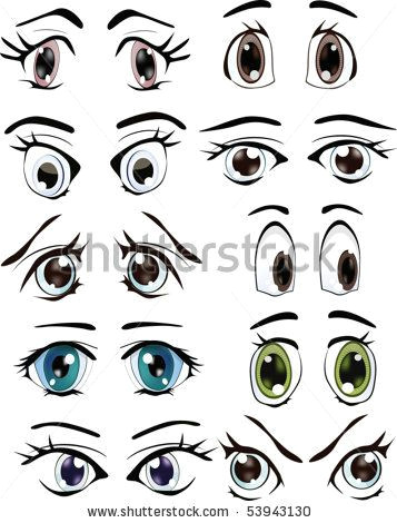 Drawing Eyes Symmetrical the Complete Set Of the Drawn Eyes by Liusa Via Shutterstock