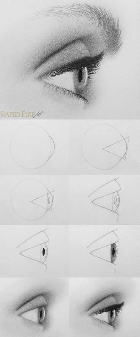Drawing Eyes Tutorials Step by Step Auge Von Der Seite Mit Bleistift Zeichnen Anleitung Bleistift