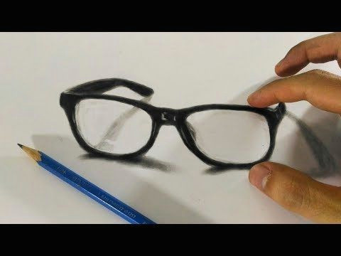 Drawing Eyes with Glasses How to Draw 3d Eye Glasses 3d Trick Art 3d Drawing Art Pinterest