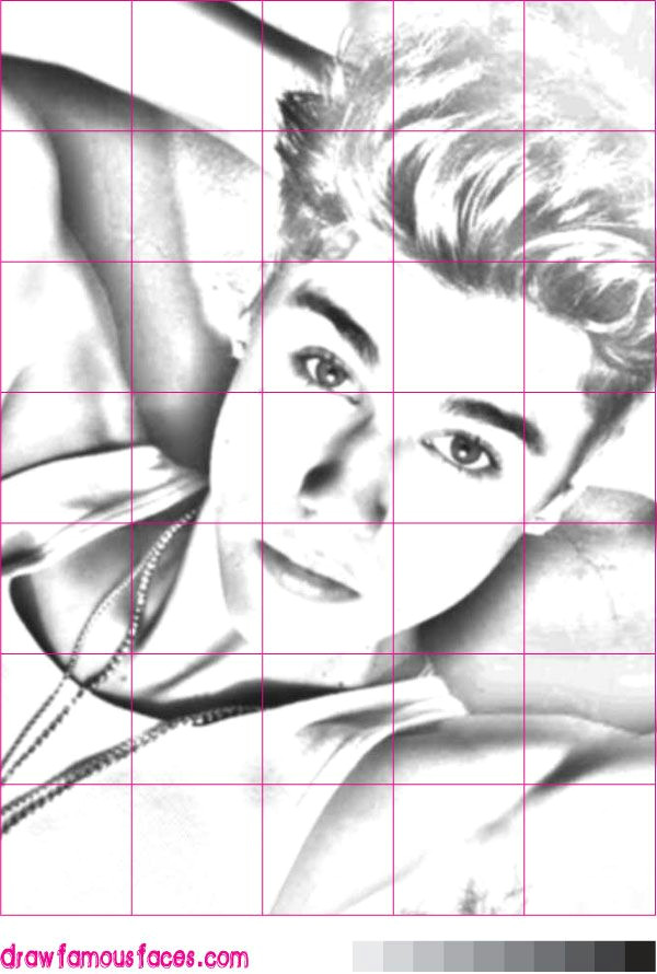 Drawing Faces On Things Drawing Justin Bieber Using A Grid Things to Draw In 2019