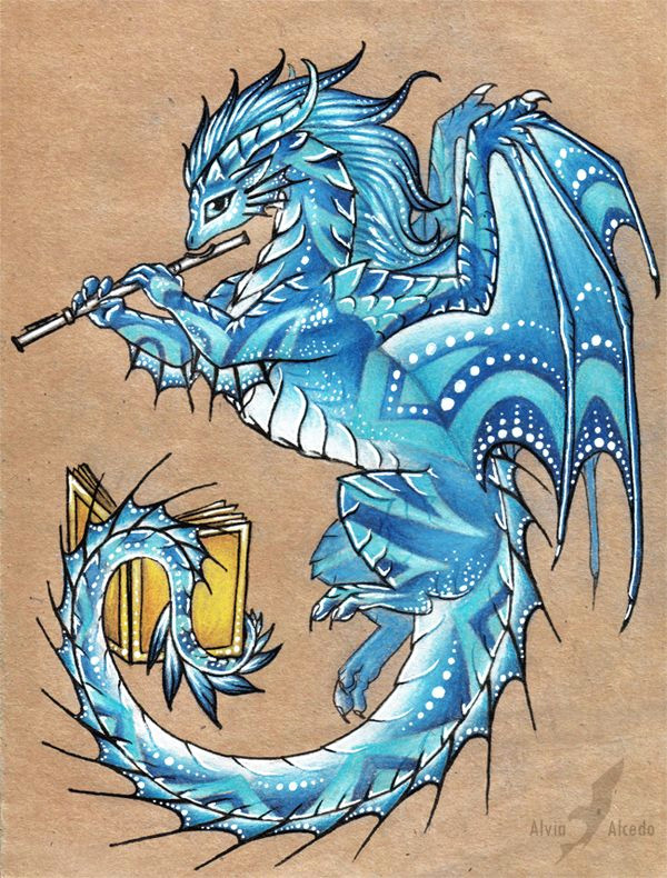 Drawing Fantasy Dragons Silver Flute Of Winter by Alviaalcedo Deviantart Com On Deviantart