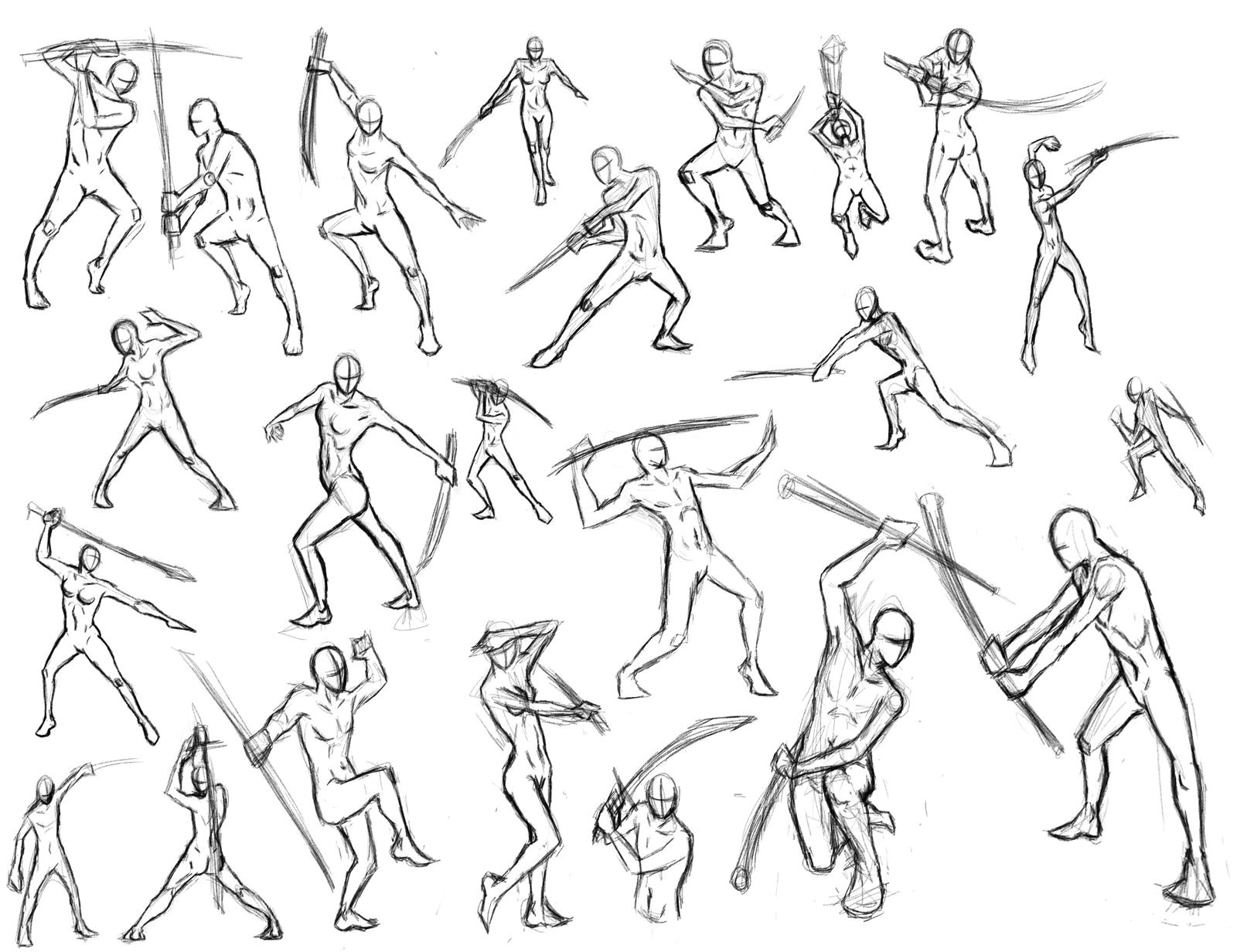 Drawing Fighting Poses Fighting with Swords Reference Pics Pinterest Drawings