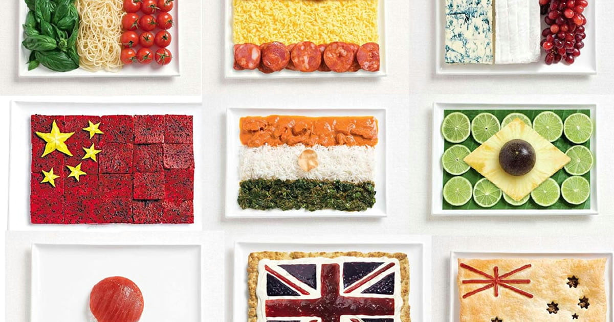 Drawing Flower 9gag 18 National Flags Made From their Most Famous Foods 9gag