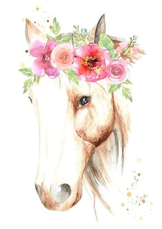 Drawing Flower Horse 113 Best Horse Flowers Images Animals Beautiful Beautiful Horses