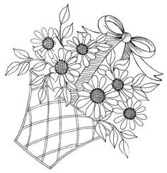 Drawing Flowers Basket 180 Best Flower Baskets Images Embroidery Patterns Vintage