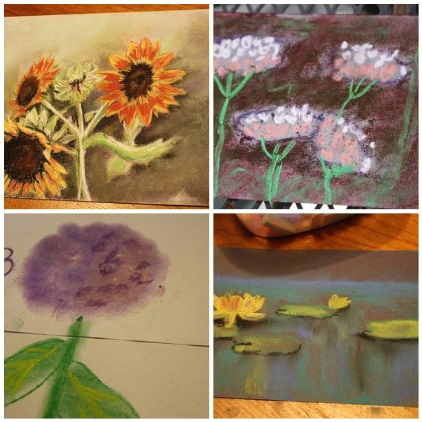 Drawing Flowers Chalk Flower Pastel Tutorials by Hodgepodge Art Journaling Pinterest