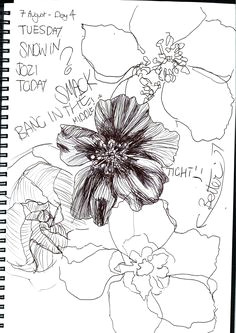 Drawing Flowers In Ink 1412 Nejlepa A Ch Obrazka Z Nasta Nky Flower Drawings Drawings