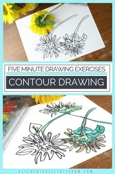 Drawing Flowers Lesson Plans Contour Drawing for Kids An Easy Exploration Elementary and