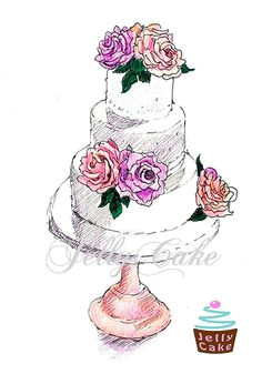 Drawing Flowers On Cake 31 Best Wedding Cake Sketches Images Cake Sketch Wedding Cake
